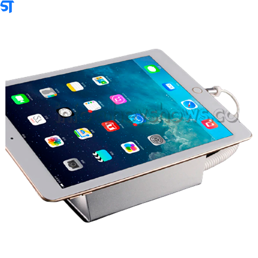 Suporte Com Trava De Segurança E Alarme Para Tablet Tipo C Para Vitrine De Loja