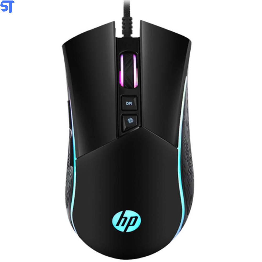 Mouse Gamer USB M220 4800DPI RGB Preto HP