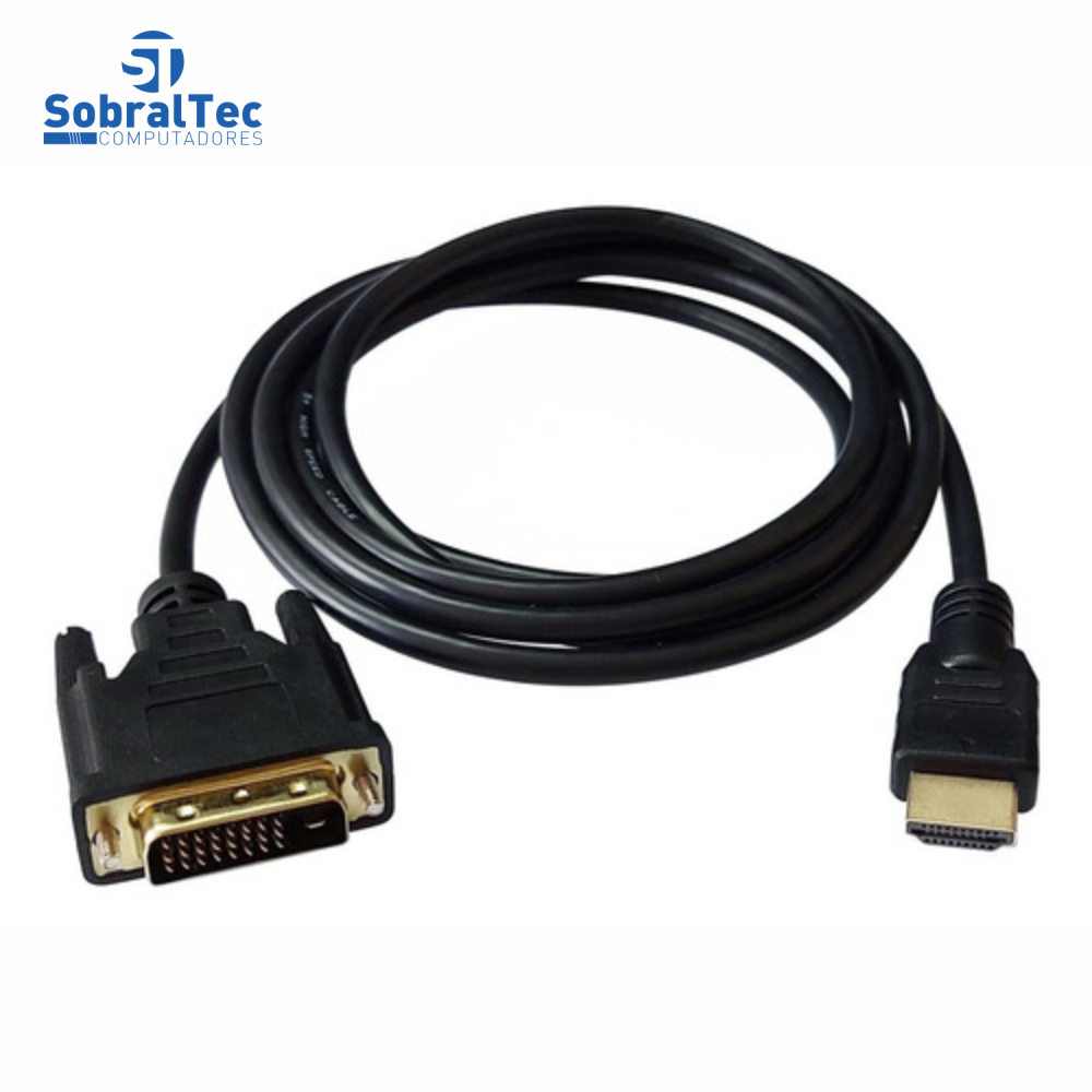 Cabo Hdmi 2.0 Macho Para Dvi 24+1 Macho 1Mt Transmissão Bidirecional Ugreen 30116