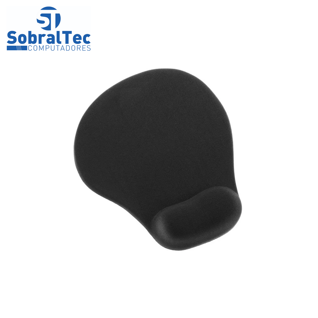 MousePad Base para Mouse Com Apoio Em Gel Preta MD9