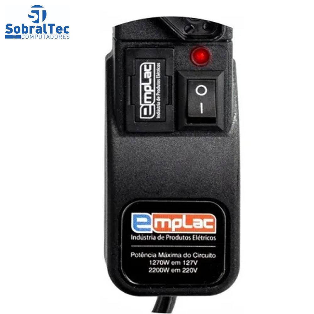 Protetor Eletrico Super Premium 8 Tomadas 5 Metros Emplac