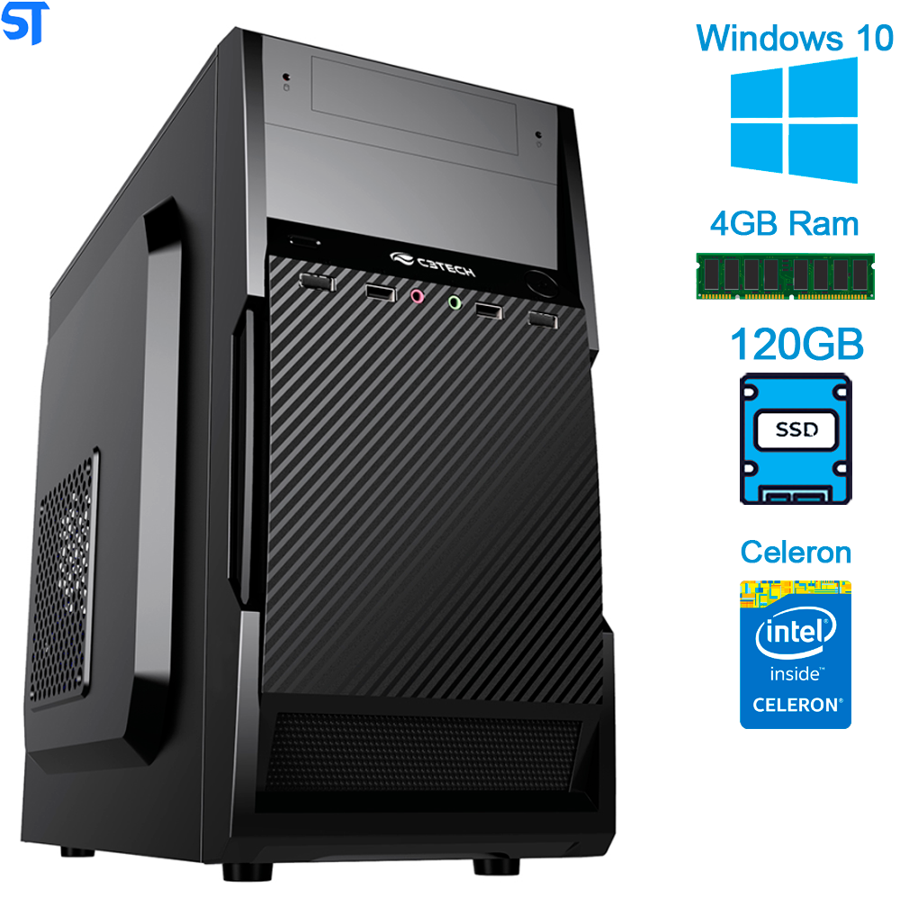 Computador Celeron 2,6Ghz SSD120GB Ram4GB Micro ATX MT-11BK