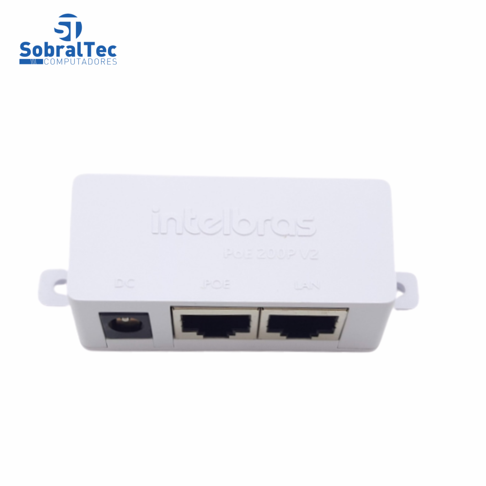 Injetor Poe Passivo 5 a 48V 1,5a Max Original Intelbras PoE 200p