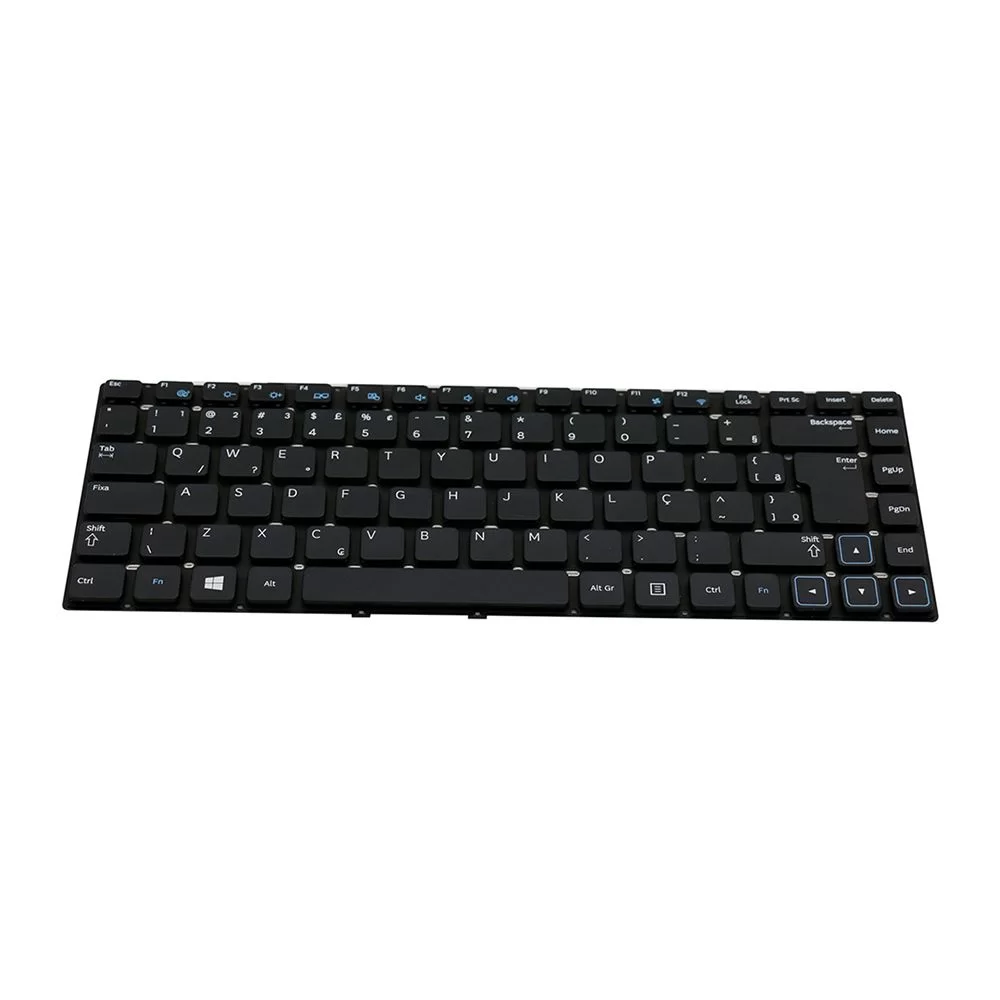 Teclado Notebook Samsung Np300E4A Preto Br Uk Style -Sem Frame - 2 Holes In Flat
