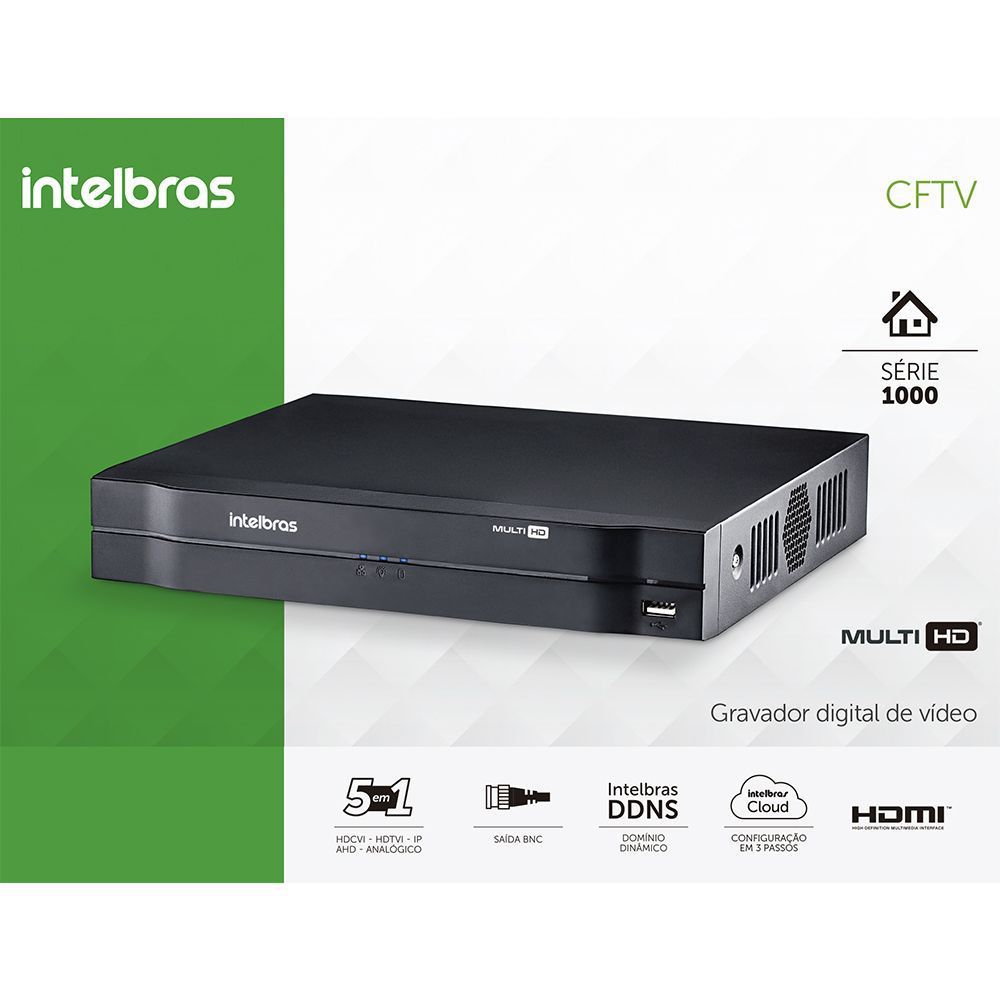 Dvr Gravador Digital de Imagem 8 Canais Intelbras- MHDX 1108