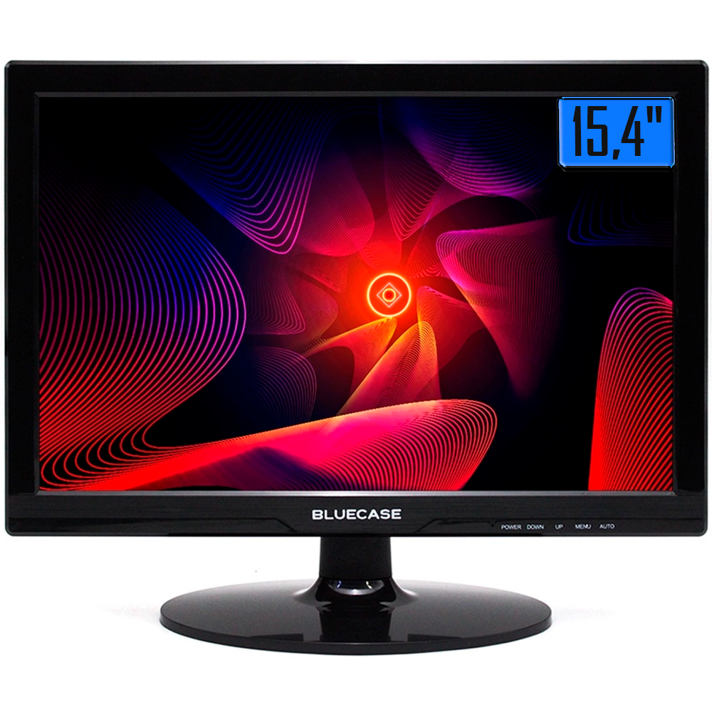 Monitor LED 15,4"  BM154X5HVW Bluecase - WXGA / HDMI / VGA / Preto / VESA