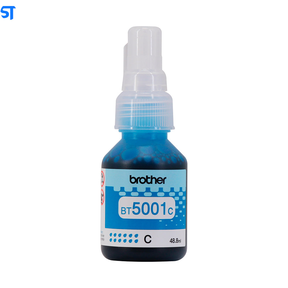 Garrafa de Tinta Brother BT5001C Ciano 5.000 Paginas para HL 74000DW DCP T220 T300 T310 T420W T500W T510W T520W T700W