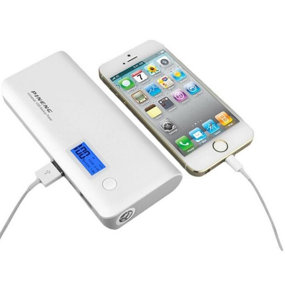 Bateria Portátil Power Bank Pineng Pn-968 10000mah Lanterna Selo Pt