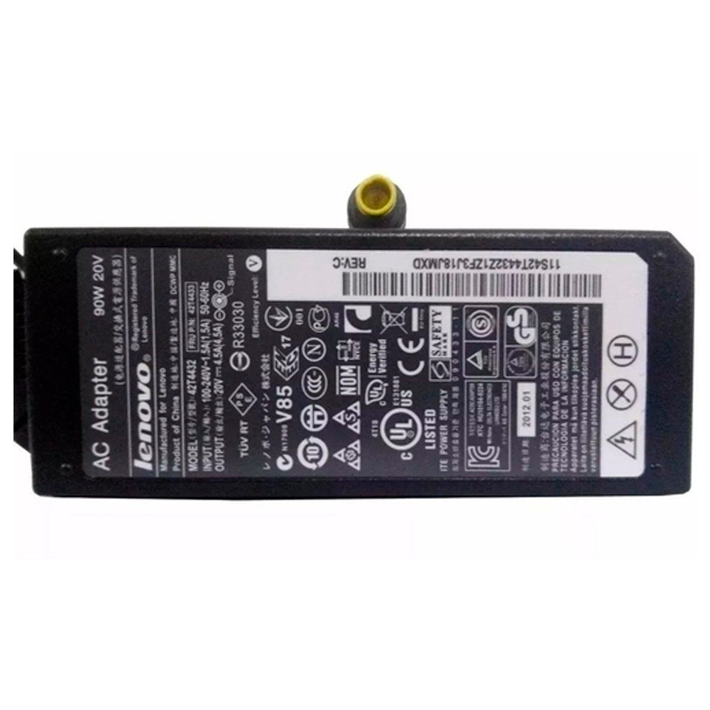 Fonte Carregador Notebook Lenovo 90W 20V 4.5A Pino 8.0 x 5.5mm Redondo Compatível