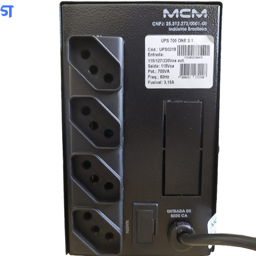 Nobreak MCM 1500VA UPS1500 ACTION 3.1, 6 Tomadas, Bivolt/115V - UPS0230