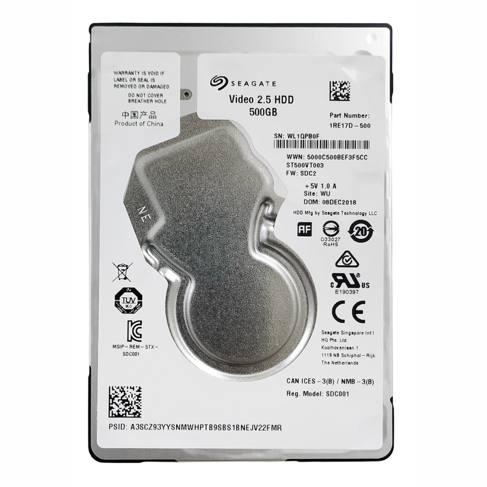 Hd Notebook 500gb Sata Seagate Video 2.5 Slim St500vt003