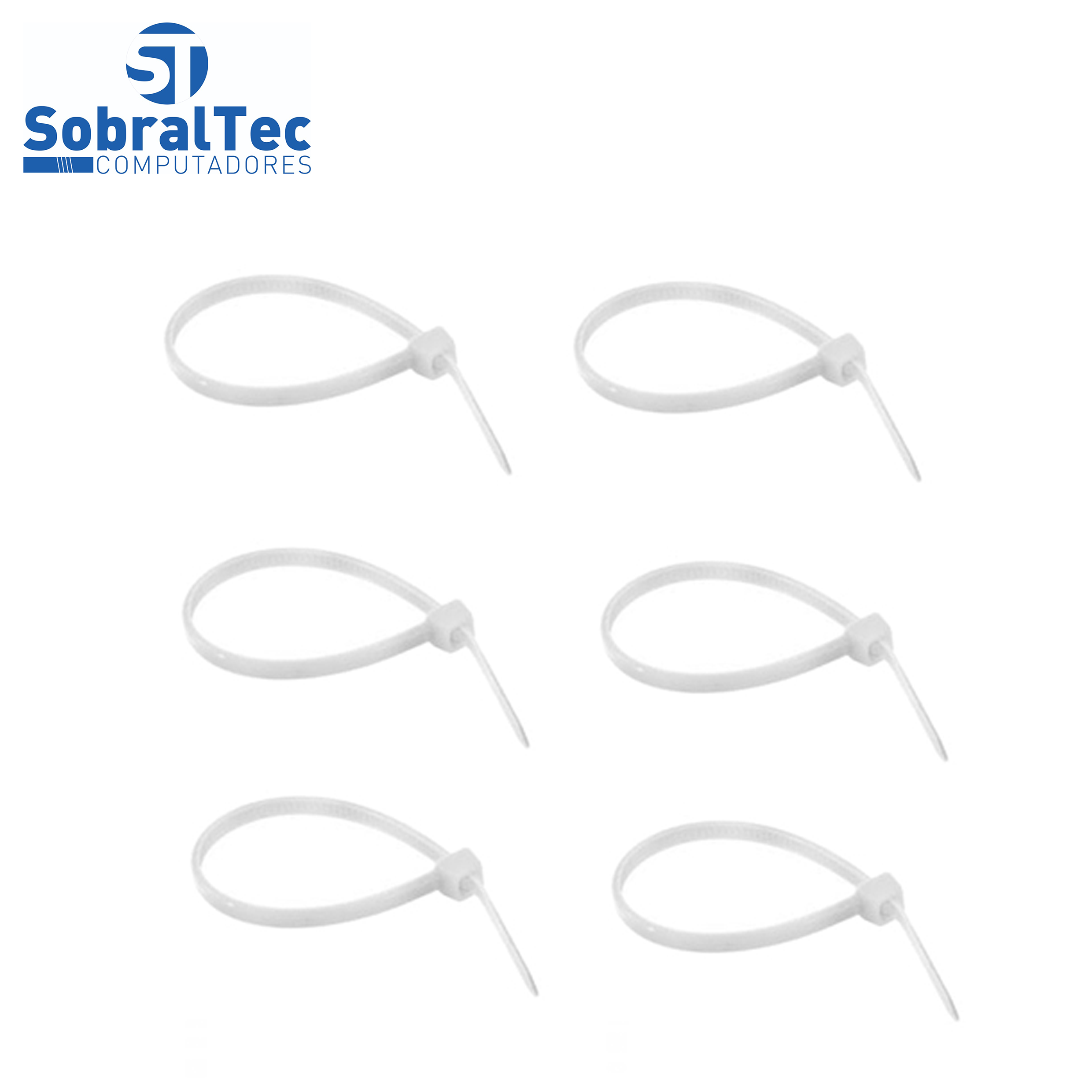 Abracadeira Nylon 3x100mm Com100 Branca