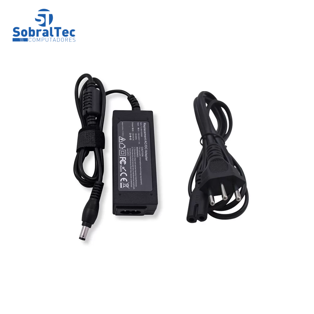 Fonte Notebook bringIT Compativel Com - 12V - 3A - 5.5 Mm X 2.1 Mm