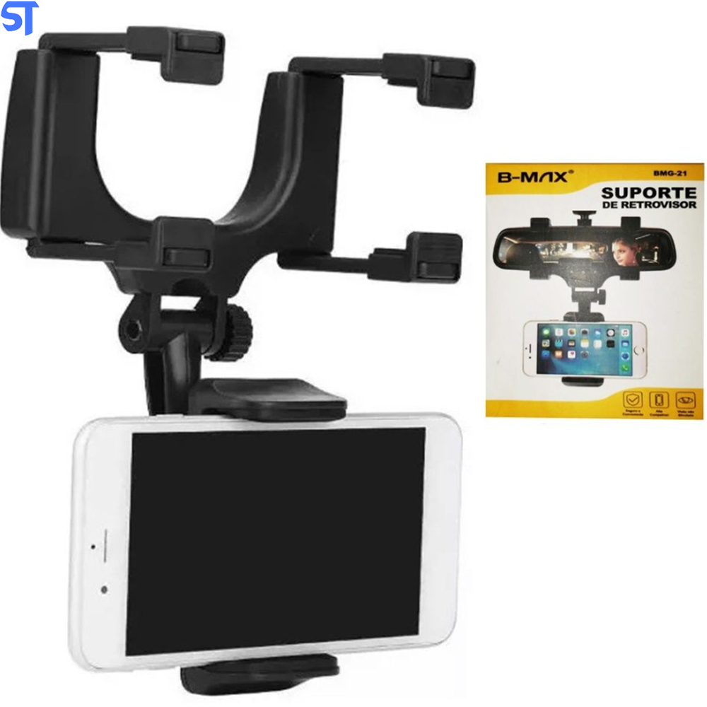 Suporte Veicular Para Celular Retrovisor Universal Carro B-Max BMG-21