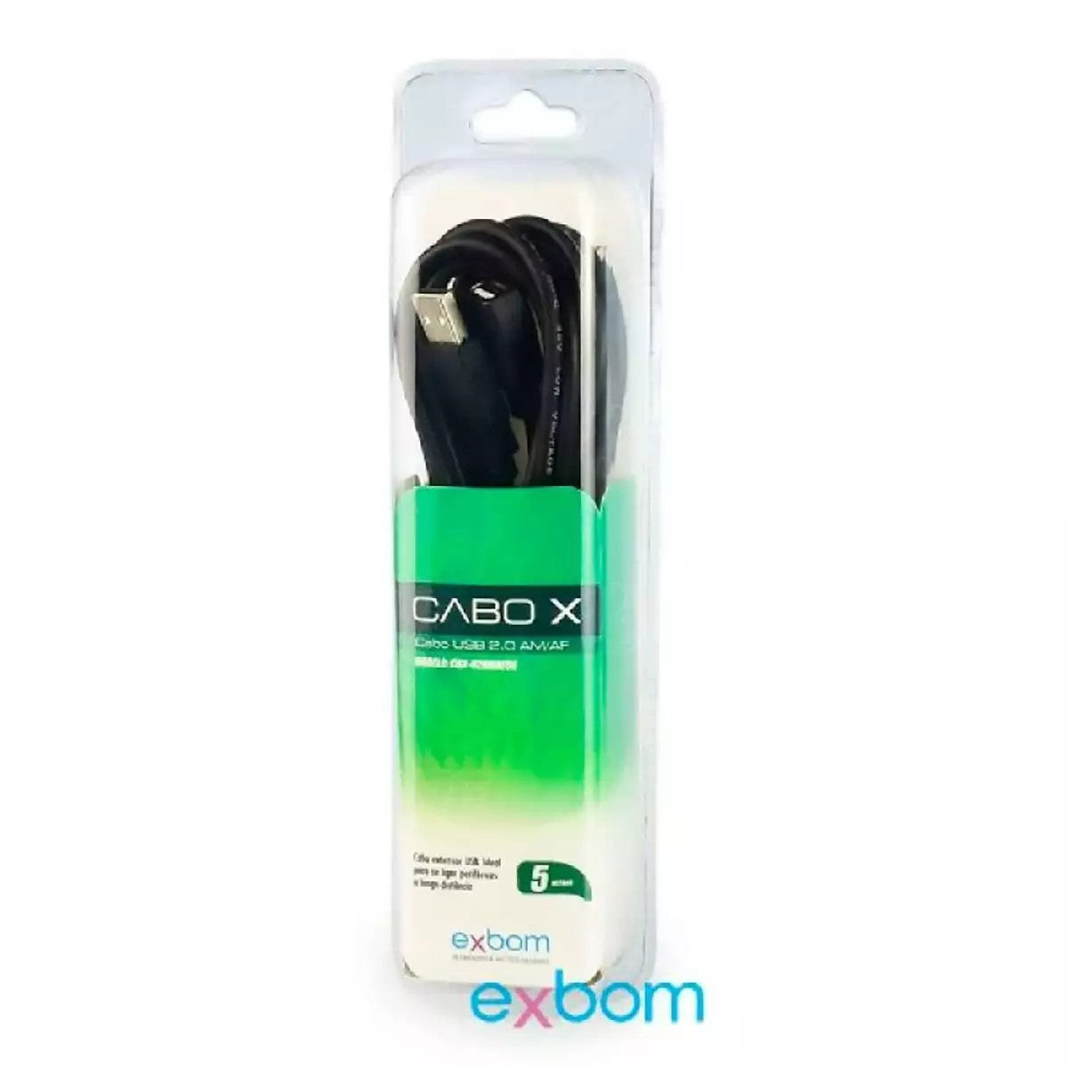 Cabo Extensor Usb 2.0 Am+Af Cbx-U2amaf50 5m Com Filtro 5m Exbom