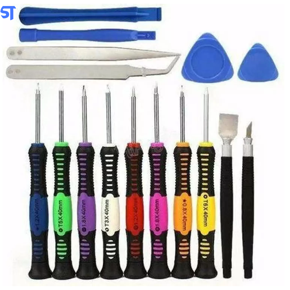 Kit de Chaves Versátil Com Chaves, Palheta, Mini Espatula, Mini Gilete Colorido - 2811