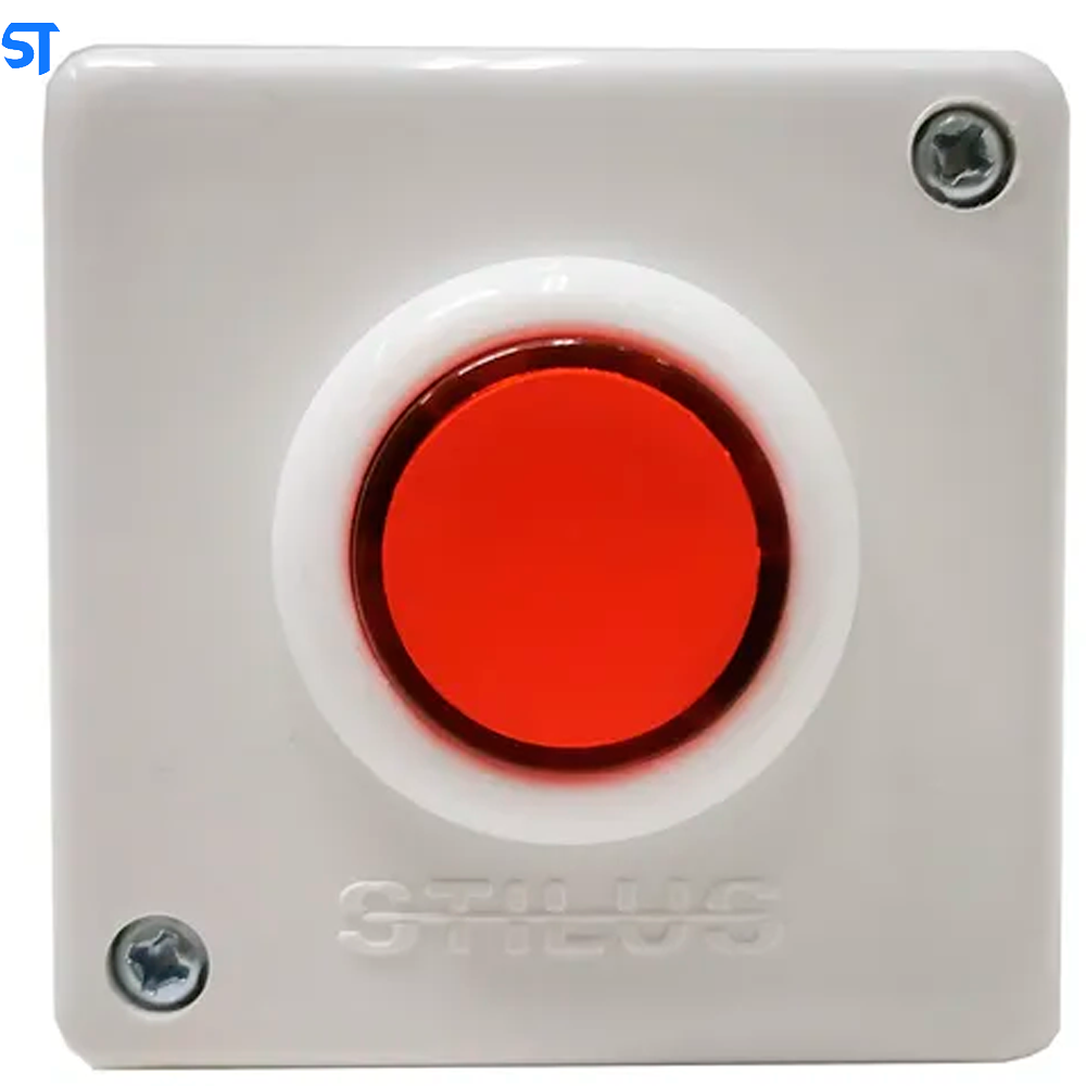 Botoeira Botão Comando Branca Stilus Na NF BC VM Para Alarme e Fechadura