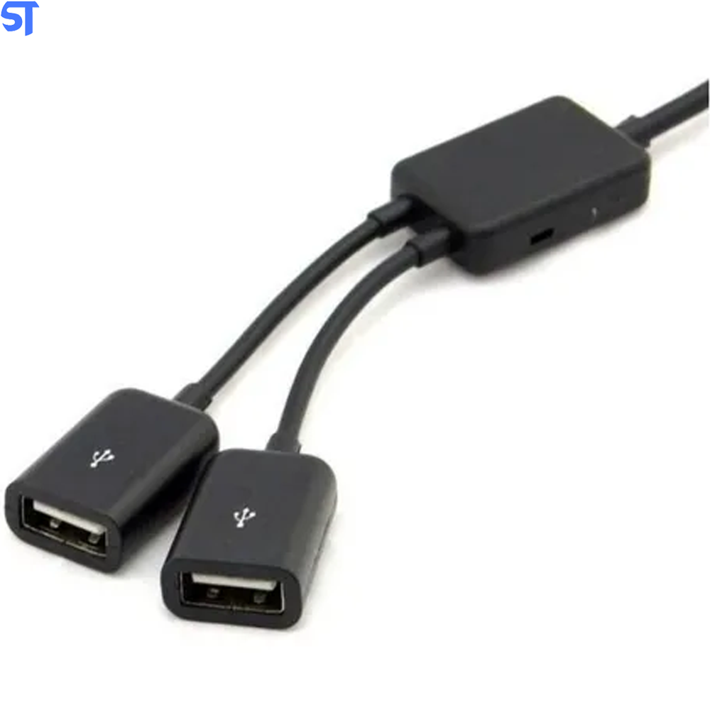 Cabo HUB OTG Tipo C Para 2 Portas USB 3.1