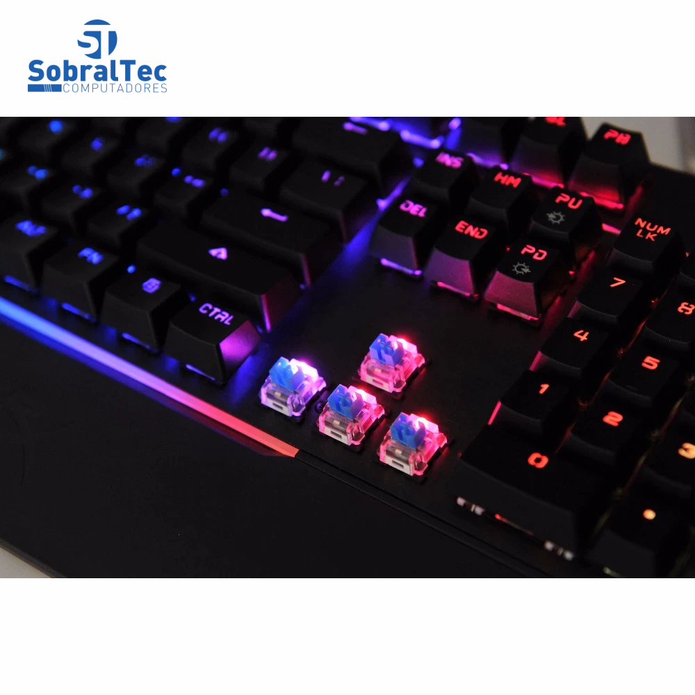Teclado Mecânico Gamer Kingston HyperX Mars RGB Switch Outemu Blue US - HX-KB3BL3-US/R4