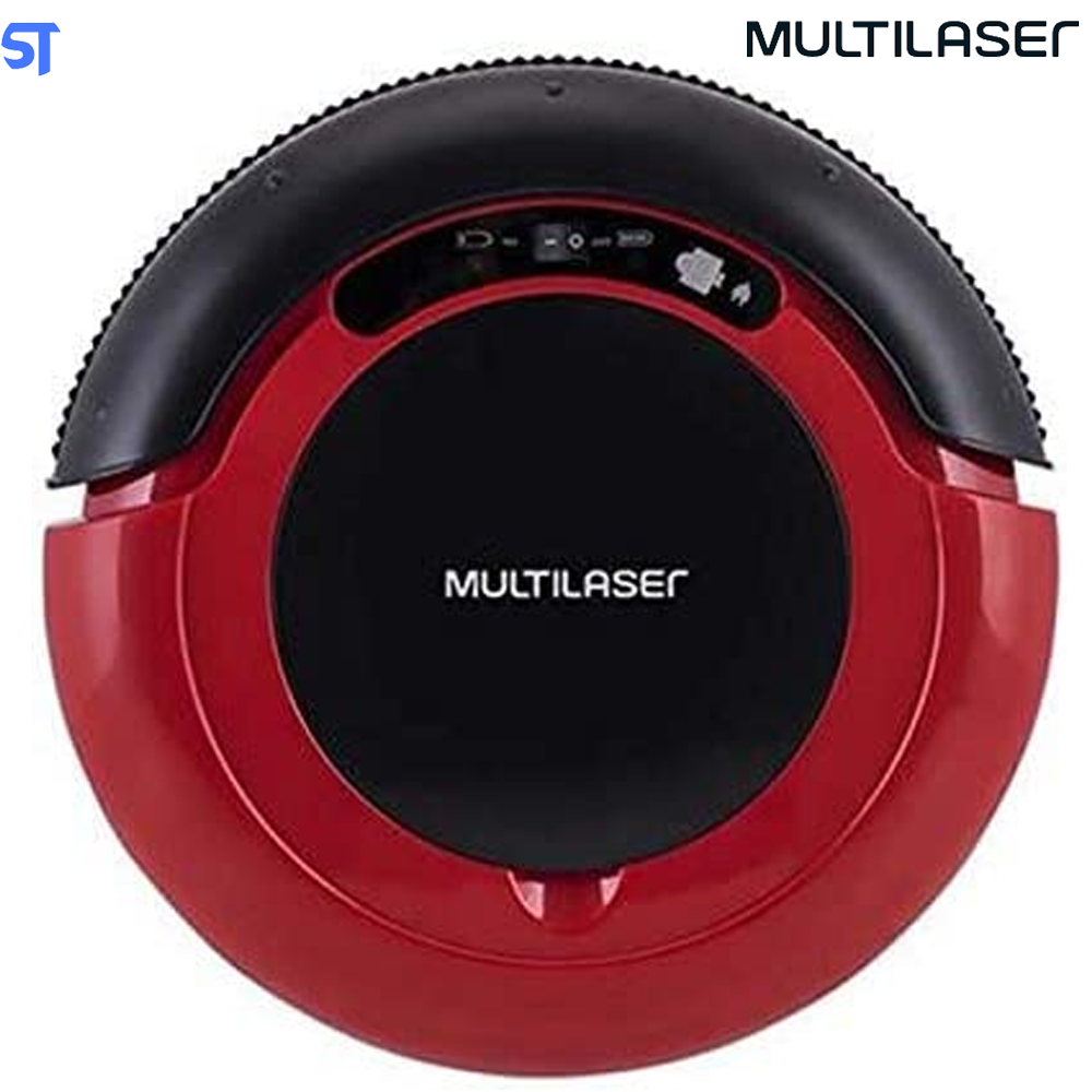 Aspirador de Pó Robô Mars Varre + Aspira + Passa Pano Bivolt com 30W e Bateria Recarregável, Vermelho/Preto Multilaser -