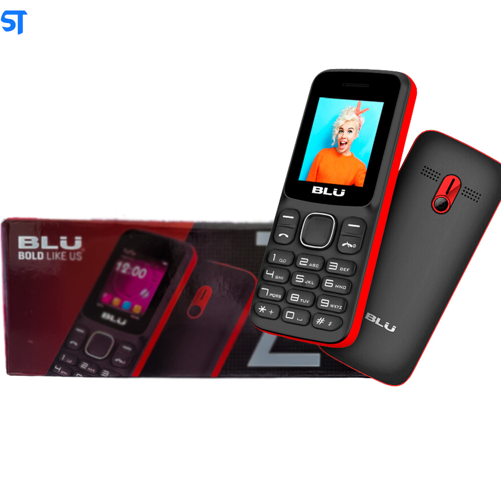 Celular BLU Z4 Dual SIM Tela de 1.8 com Câmera VGA e Rádio FM - Preto/Vermelho