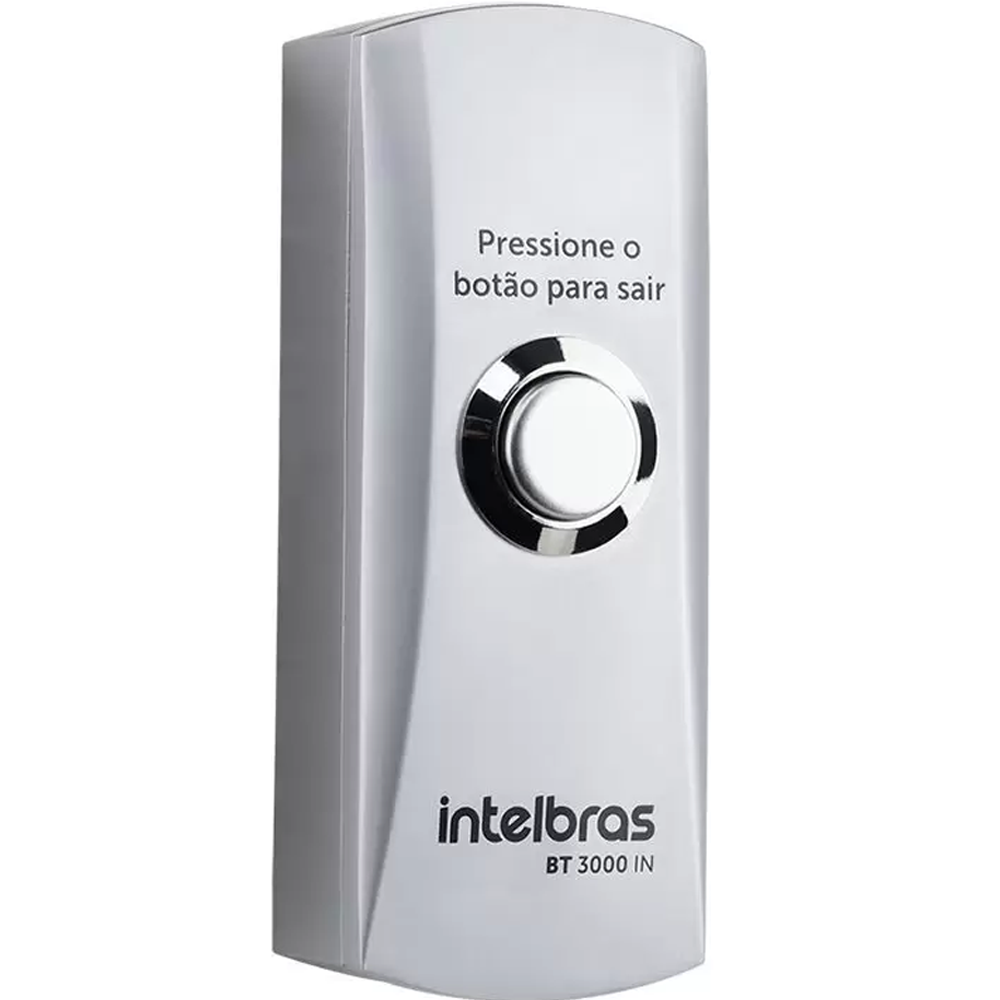 Acionador de Saída Inox Sobrepor Com Caixa Intelbras BT 3000 IN