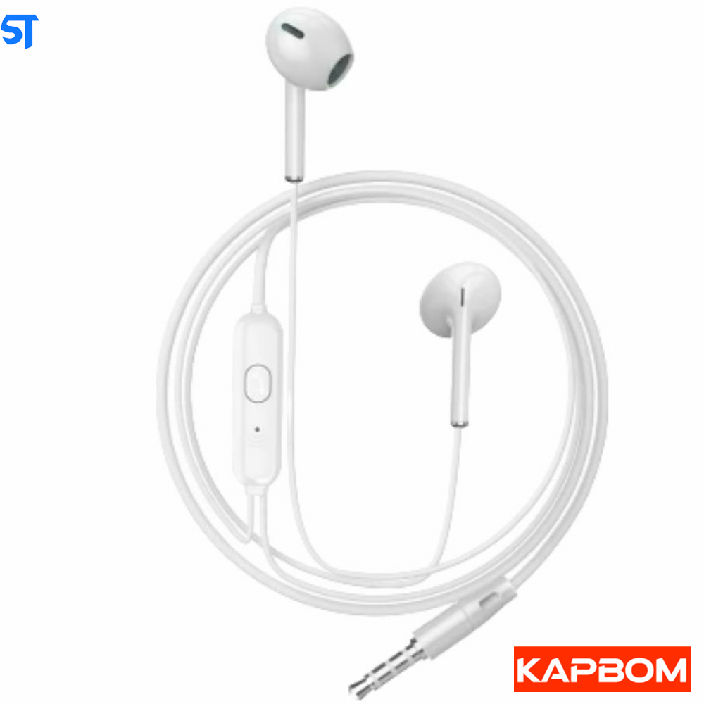 Fone De Ouvido Estéreo P2 3.5mm Branco Kapbom- KA-743