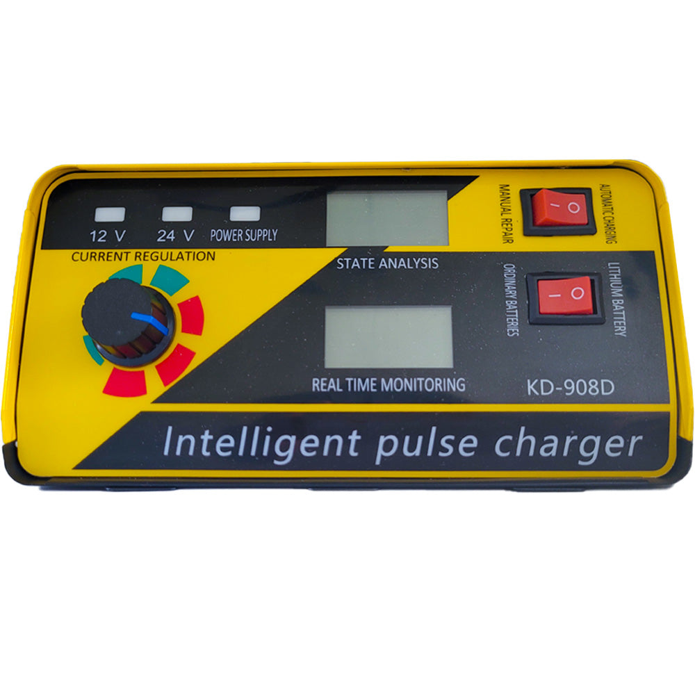 Carregador de Bateria Automotiva Entrada Bivolt 110v-250v Saída 24v/12v 260w - Amarela