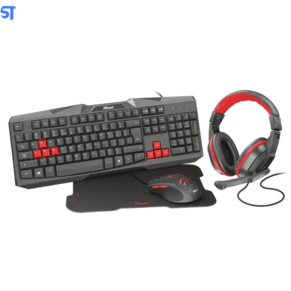 Kit Teclado Mouse Headset e Mousepad Gamer KP-2061