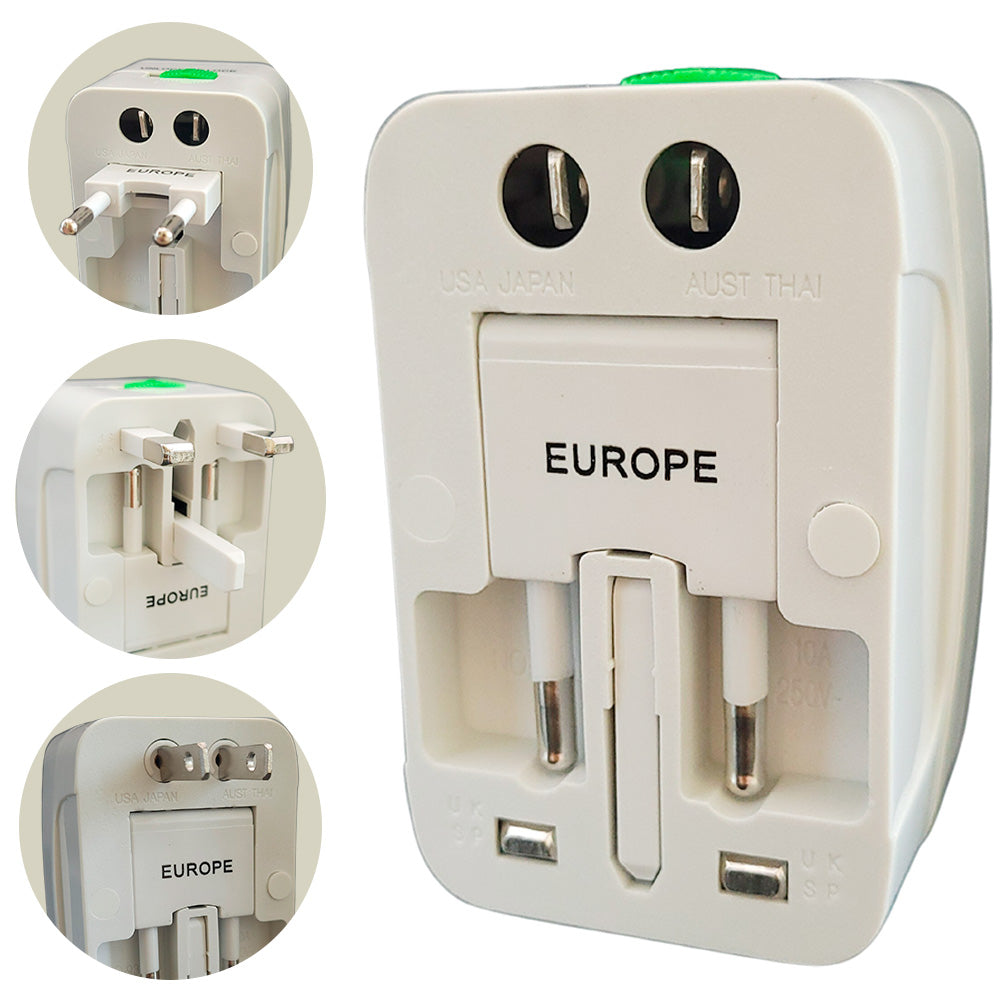 Adaptador de Tomada Universal Internacional All-in-one 250V 10 A Modelo LE-1055 - IT-Blue