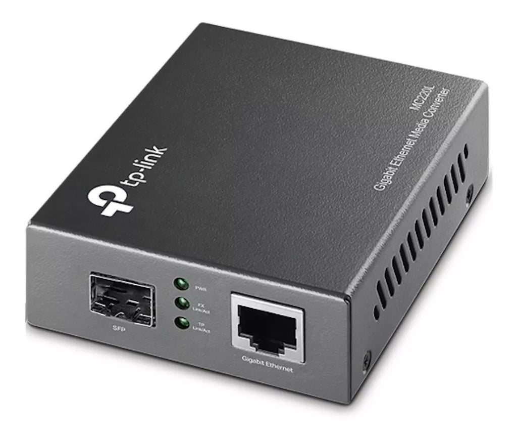 Conversor De Mídia Tp-link Gigabit Sfp Mc220L Fibra Otica