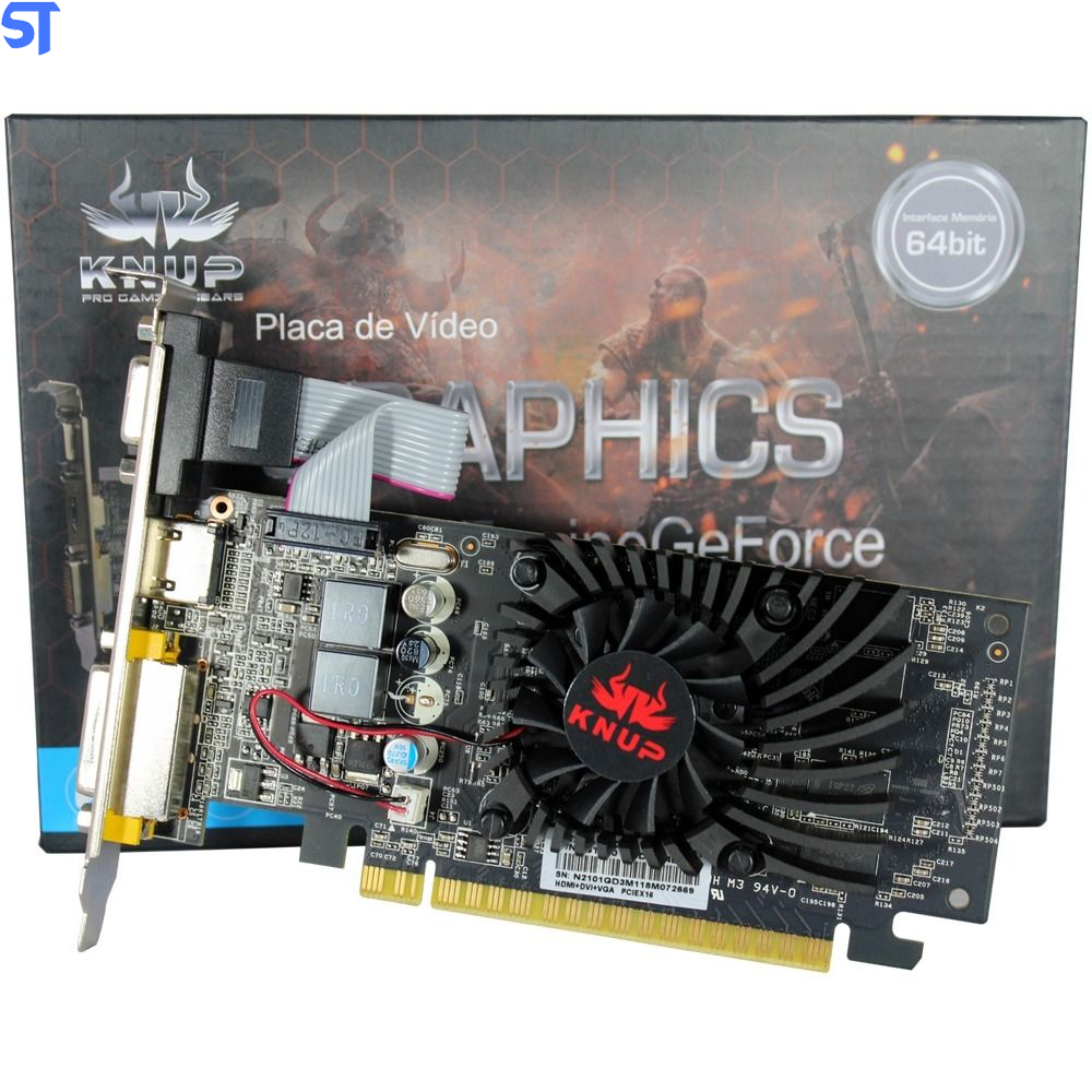 Placa De Vídeo Nvidia Geforce GT210 1Gb Ddr3 Knup Kp-gt210