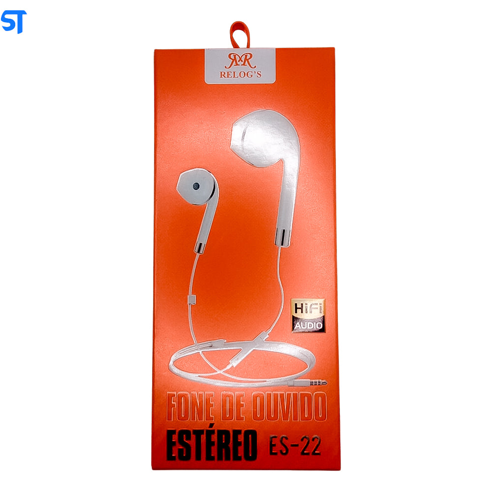 Fone De Ouvido Estéreo Com Microfone Relog's - Es-22