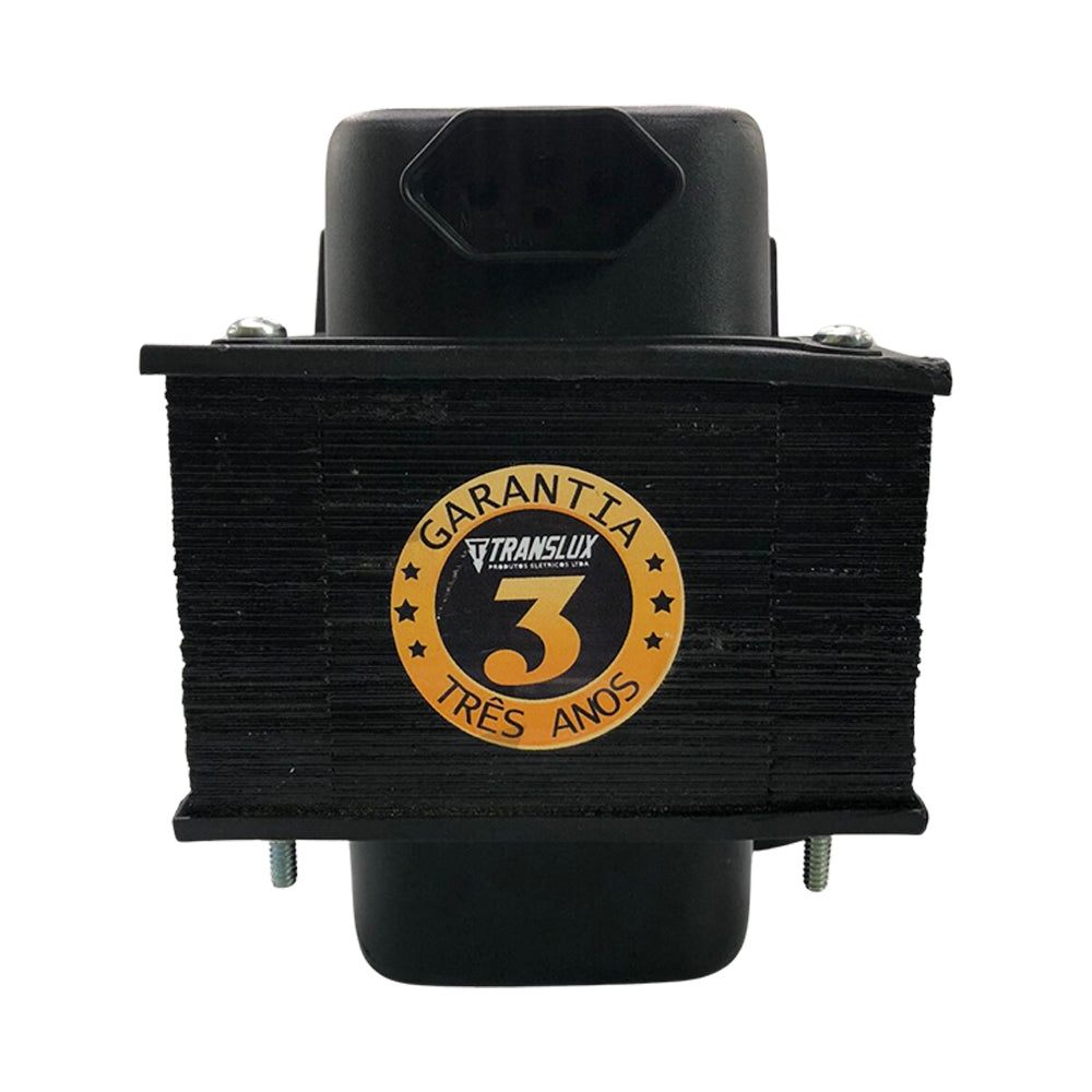 Auto Transformador Entrada 220V Saída 110V 1500W Translux Preto - AT09 (S/CAIXA)