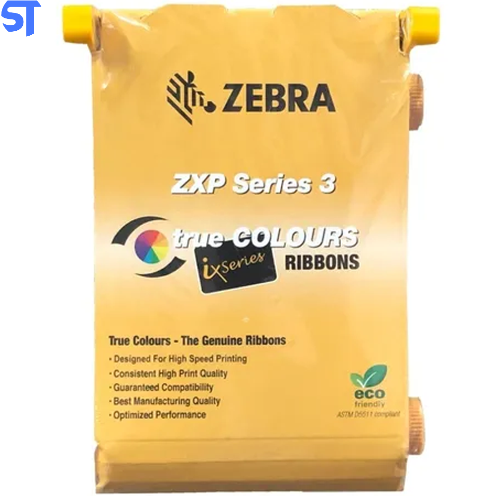 Ribbon Color Ymcko 200 Impressões para Impressora Zebra Zxp3 - 800033-84