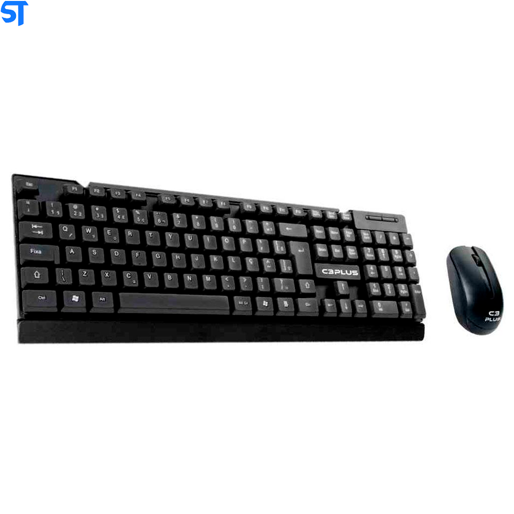 Kit Teclado e Mouse Sem Fio K-W11bkv2 C3plus
