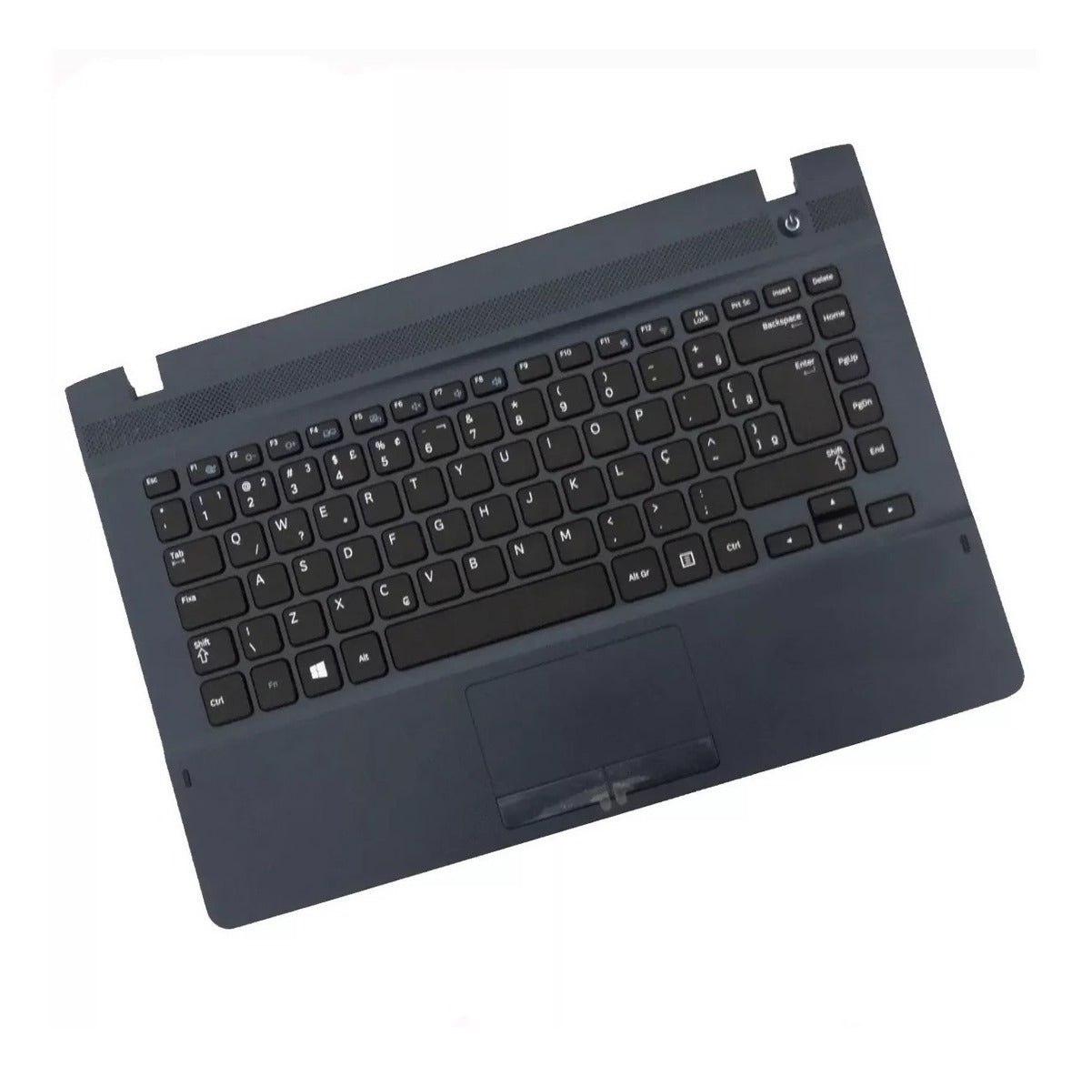 Base com Teclado Notebook Samsung Np270 Np270ESK Azul Marinho