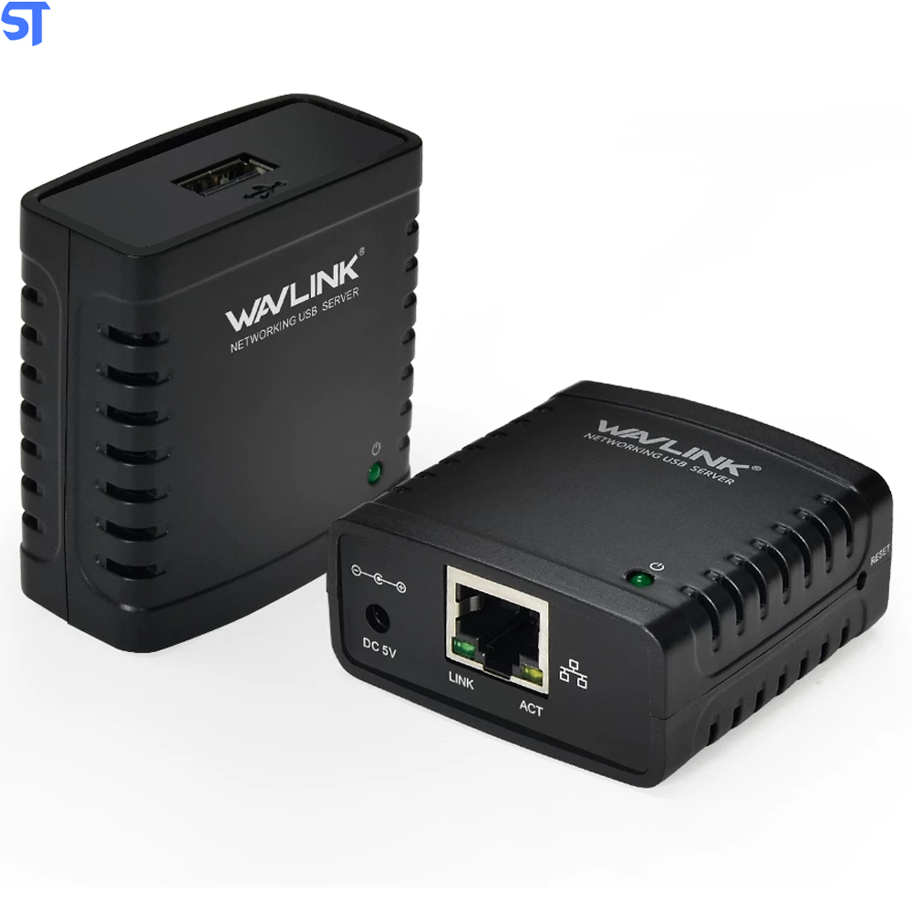 Print Server Adaptador de Rede Wavlink Mini Usb 2.0 Lrp de 100mbp Servidor de Impressão, Adaptador de Energia Lan Com Wi