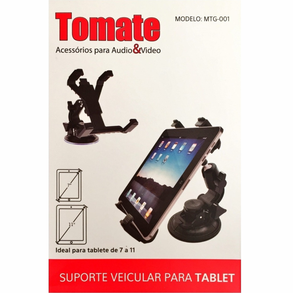 Suporte Universal Veicular Para Celular E Tablet Rotação MTG-001 Tomate