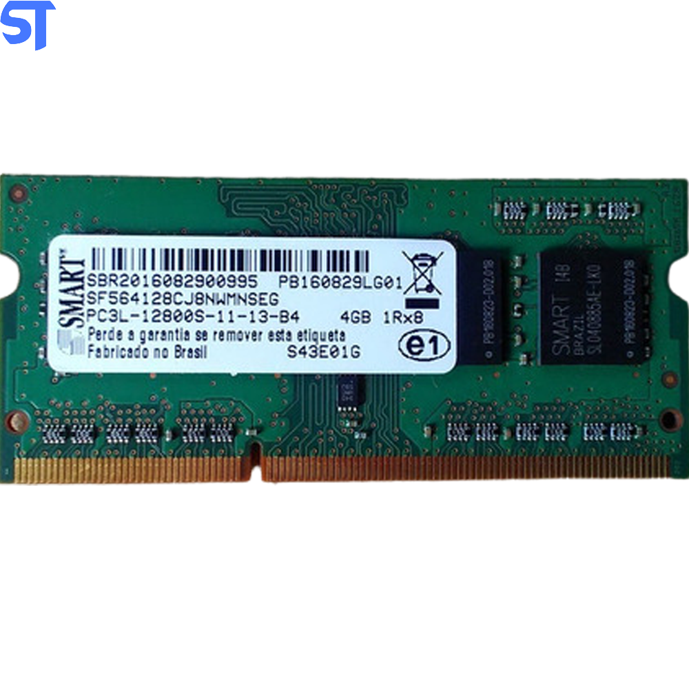 Memória Notebook 4 Gb Ddr3 Smart PC3L-12800S-11-13-B4