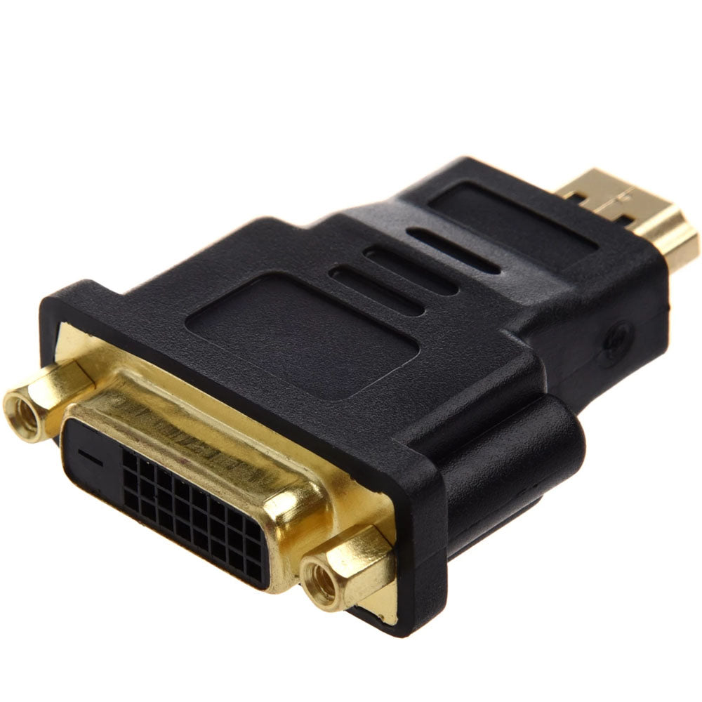 Adaptador Conector Dvi 24+1 Fêmea Para Hdmi Macho Banhado a Ouro