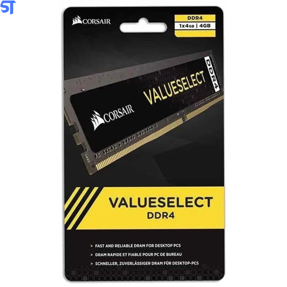 Memória Ram Desktop 4Gb DDR4 2400 Corsair ValueSelect 1X4G CMV4GX4M1A2400C16