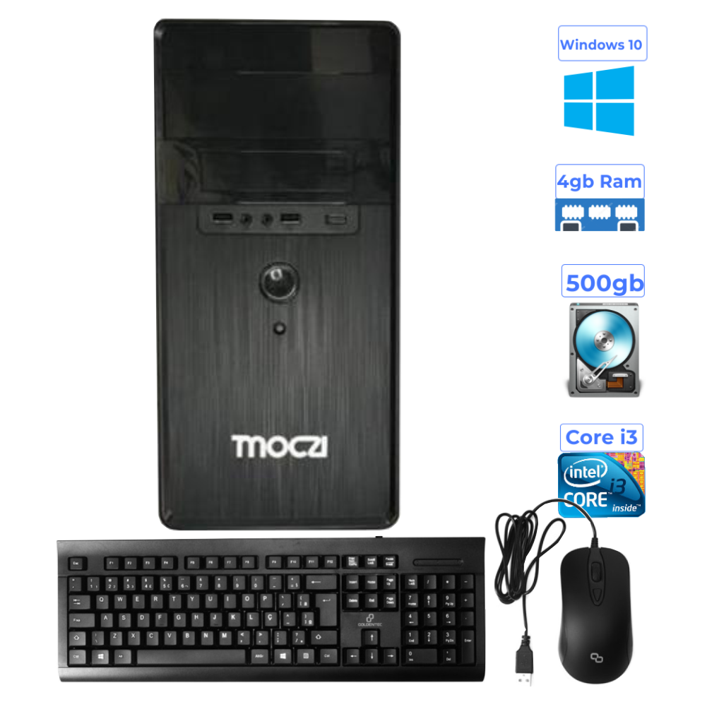 Computador SobralTec Core i3-3220- Hd 500Gb - Memória 4Gb - Teclado e Mouse