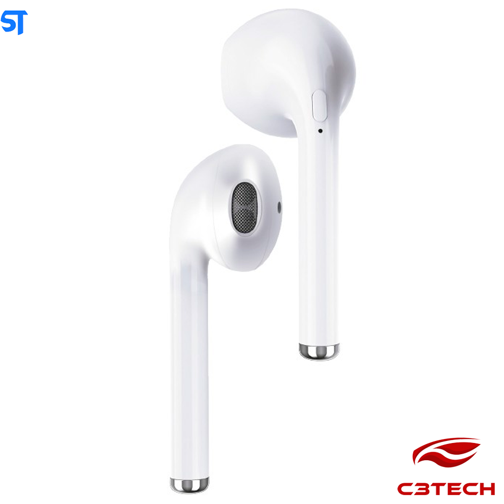 Fone De Ouvido C3tech Ep-TWS-20wh, Bluetooth 5.0, Intra Auricular, Tws, Branco