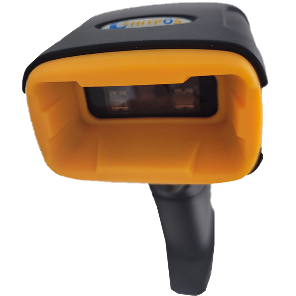 Leitor de Código de Barras Usb e Wireless Sem Fio Com Led Chiypos Preto Com Amarelo  - NT1680SW