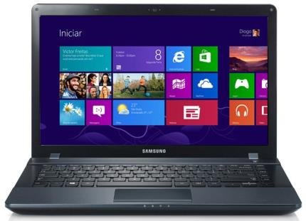 Notebook Samsung Ativ Book 2 Np275e4e-Kd1br Preto AMD Dual Core E1-1500, 2 Gb, HD 500Gb, LED 14