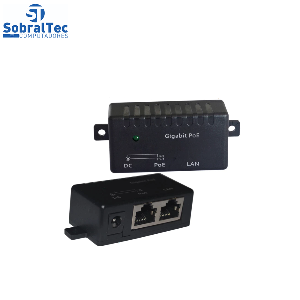 Poe Injector 1 Porta Zq 100mbps Poe Dc