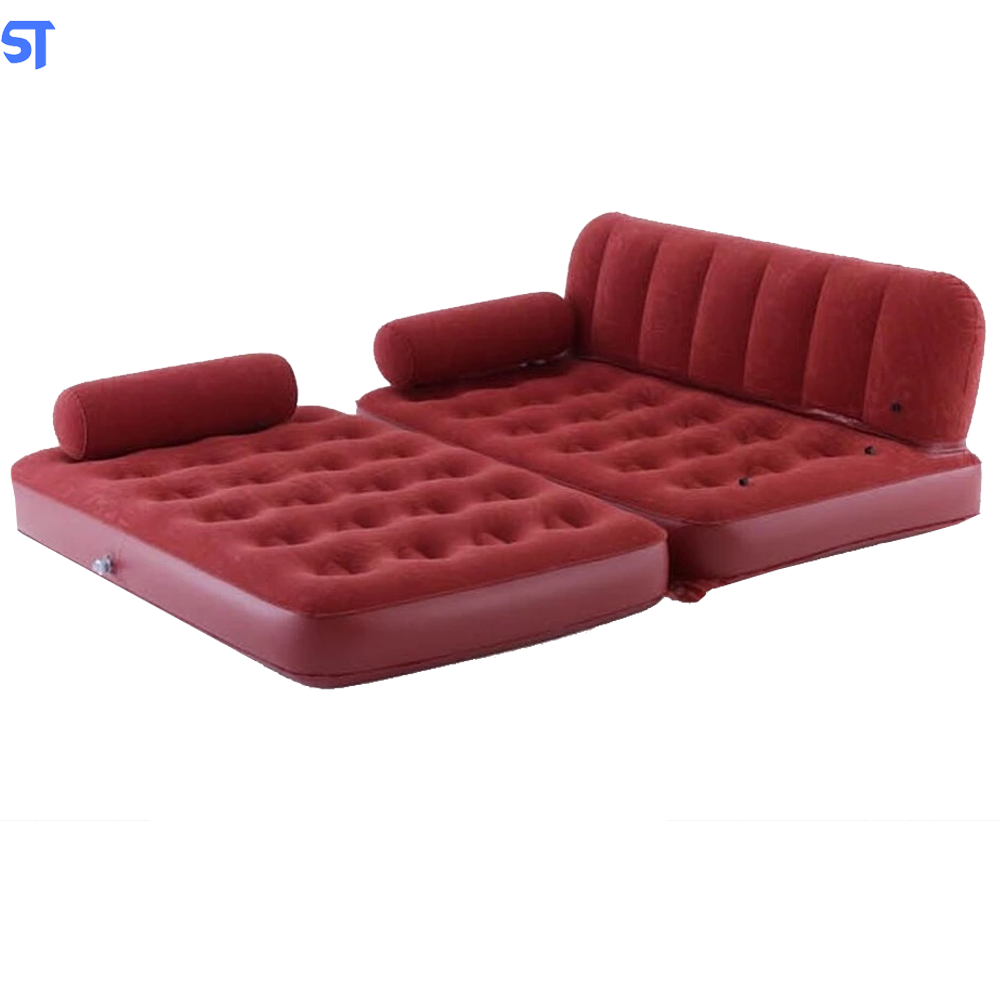 Sofá inflável 5 em 1, Cama de Casal, Dobrável BED Flcked Intime Plastics