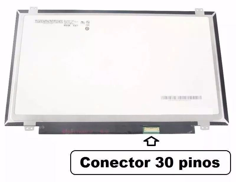 Tela Notebook Display Led 14" Slim 30 Pinos- LP148WH8 (TP) (E1)