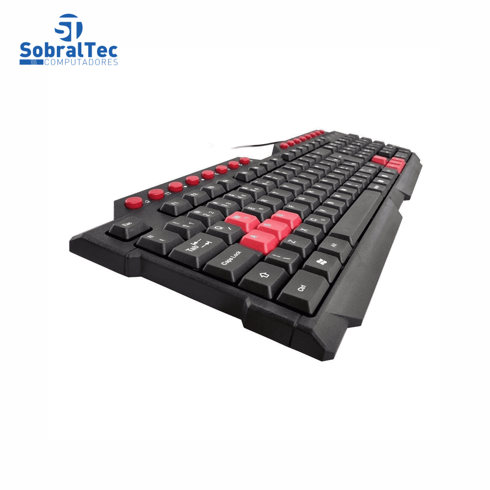Teclado Gamer Usb Alta Durabilidade Membrana 107 Teclas ABNT2 C3Tech Kg-10bk
